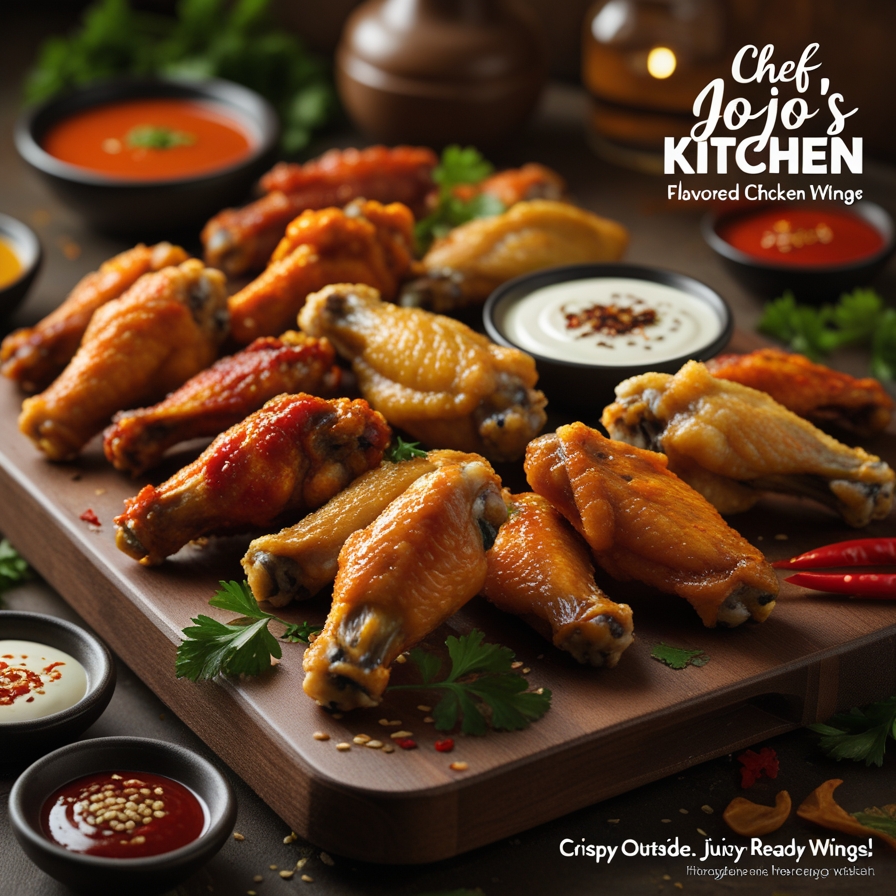 Flavored Chicken Wings (8 pcs, 2 Flavors)