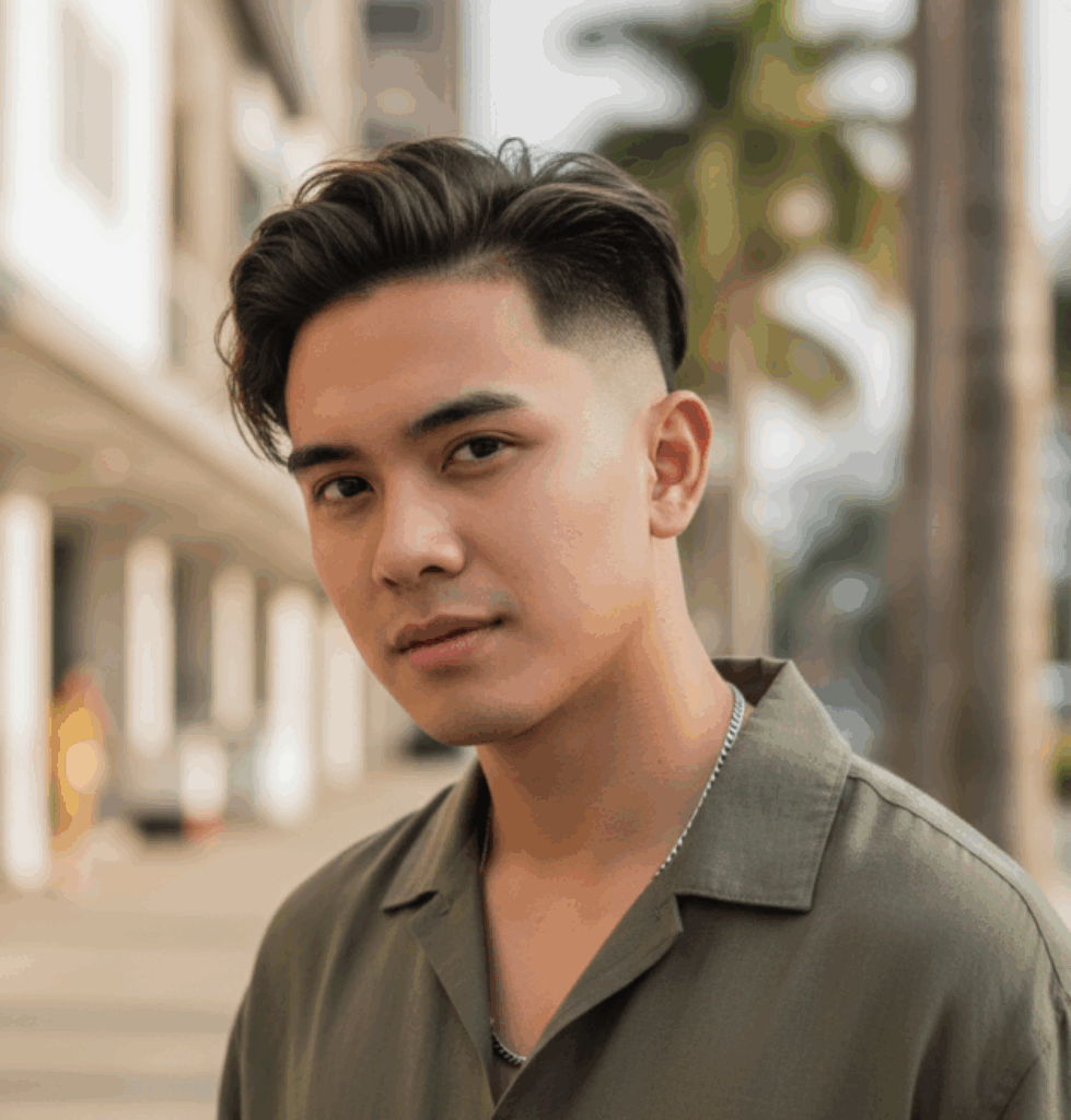 The Modern Filipino Wave: Mid-Drop Fade with Textured Top